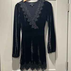 Black velvet dress